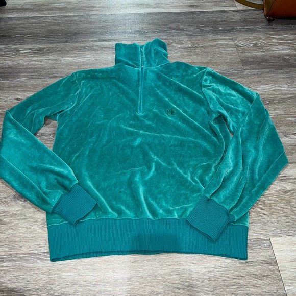 Givenchy for ChesaVelour Aqua Quarter Zip - Picture 1 of 11